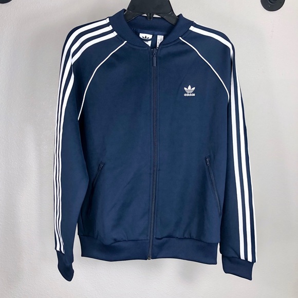 Adidas Women’s SST Track Jacket Navy Blue Size M - Picture 2 of 7